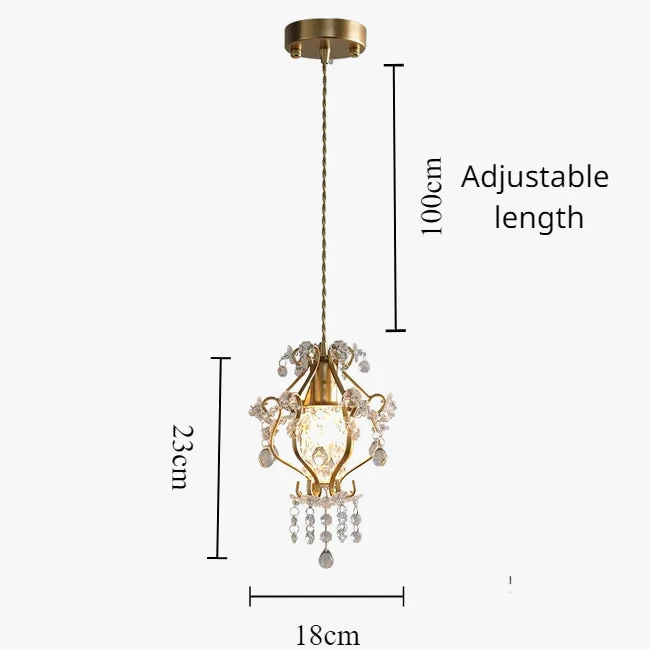 suspension en cristal rétro doré pour décoration intérieure élégante - Image 8