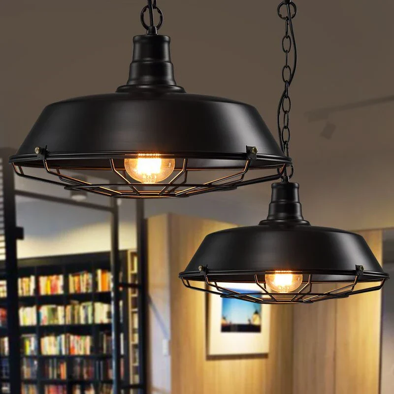 suspension en fer rétro style loft pour café et boutiques - Image 3