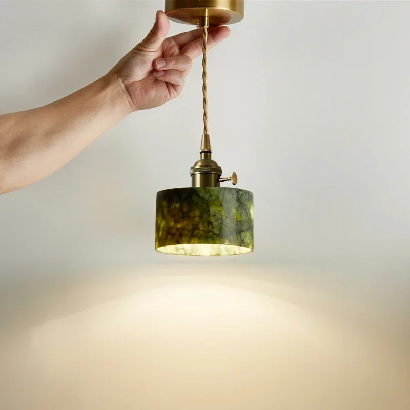 suspension en jade naturel style rétro français pour intérieur élégant - Image 3