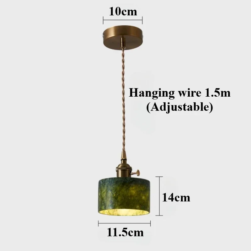 suspension en jade naturel style rétro français pour intérieur élégant - Image 7