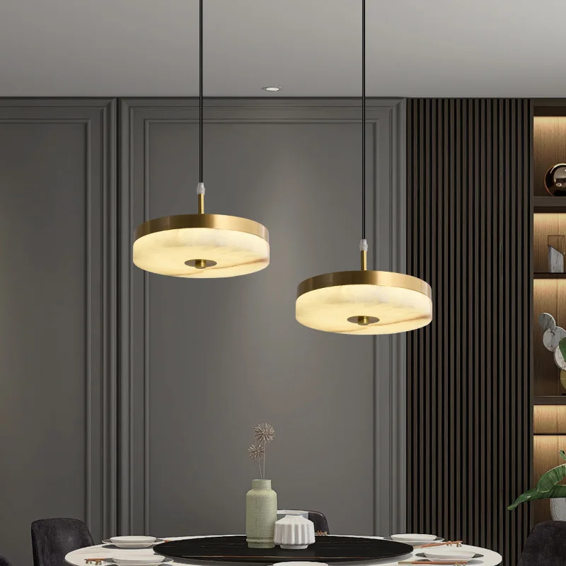 suspension en marbre blanc design en cuivre pour intérieur élégant - Image 3