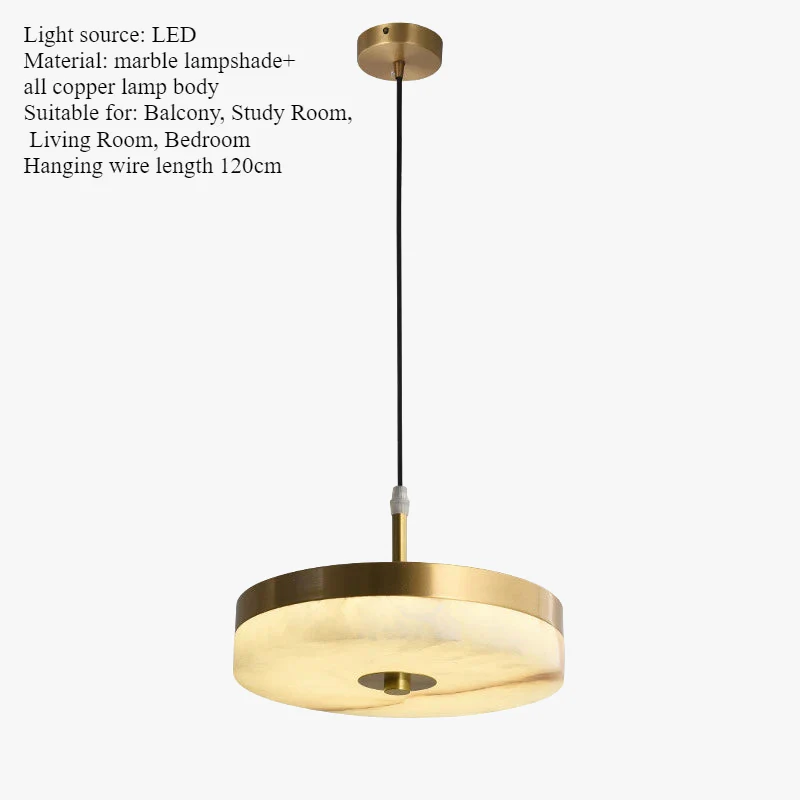 suspension en marbre blanc design en cuivre pour intérieur élégant - Image 7