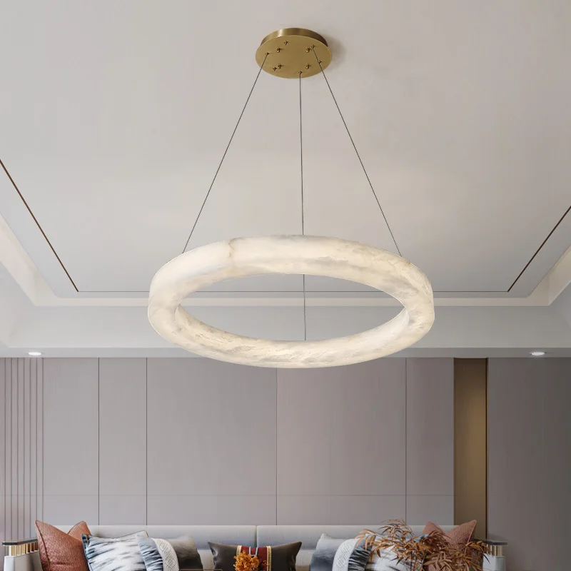 suspension en marbre naturel espagnol et cuivre moderne et luxueuse - Image 3