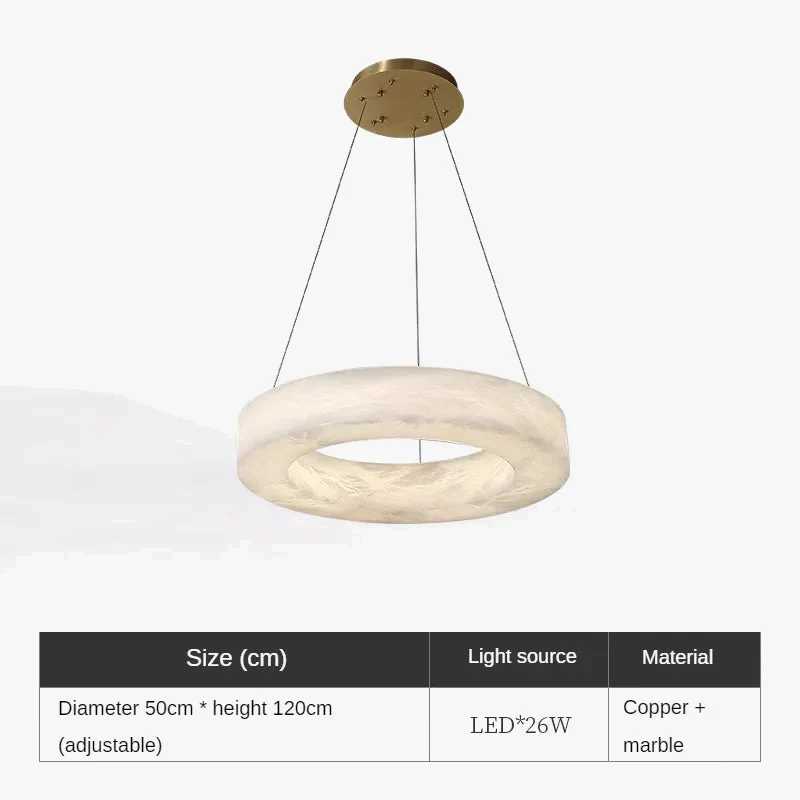 suspension en marbre naturel espagnol et cuivre moderne et luxueuse - Image 7