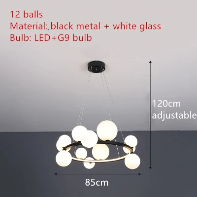 suspension en métal noir avec cordon réglable pour éclairage intérieur - Image 10