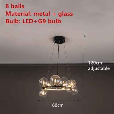 suspension en métal noir avec cordon réglable pour éclairage intérieur - Image 16