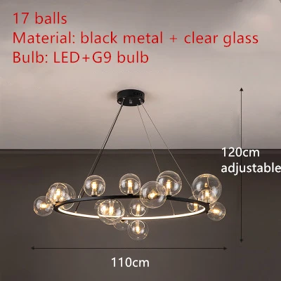 suspension en métal noir avec cordon réglable pour éclairage intérieur - Image 20