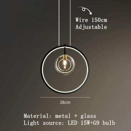suspension en métal noir avec cordon réglable pour éclairage intérieur - Image 21