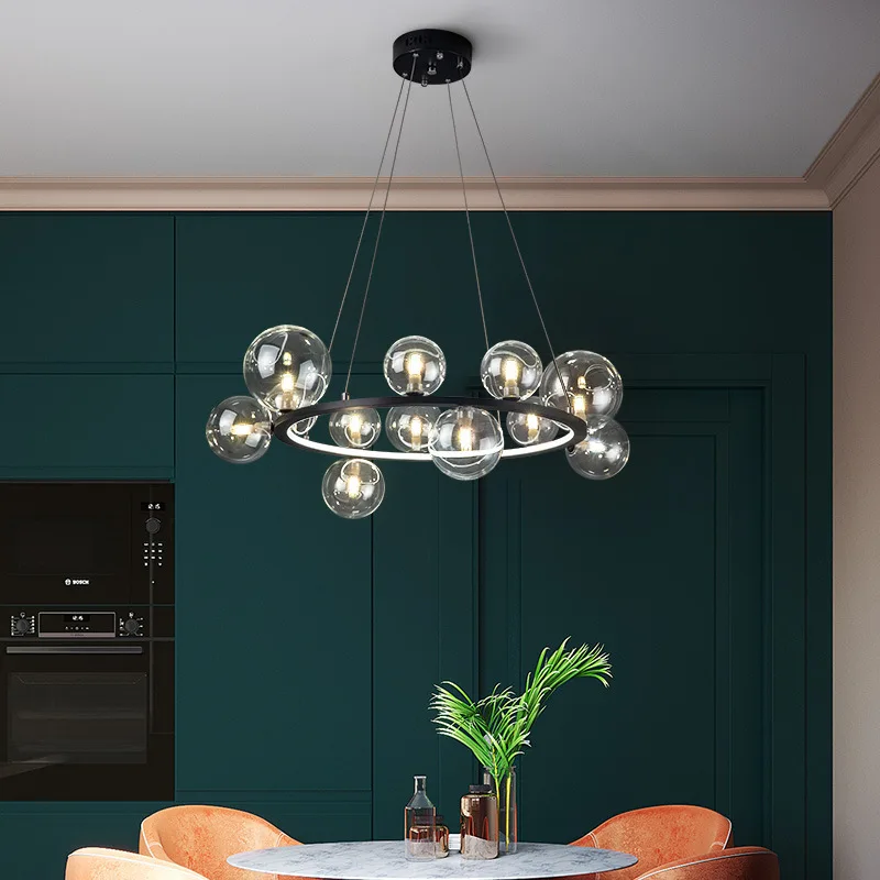 suspension en métal noir avec cordon réglable pour éclairage intérieur - Image 4