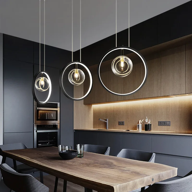 suspension en métal noir avec cordon réglable pour éclairage intérieur - Image 5