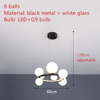 suspension en métal noir avec cordon réglable pour éclairage intérieur - Image 8