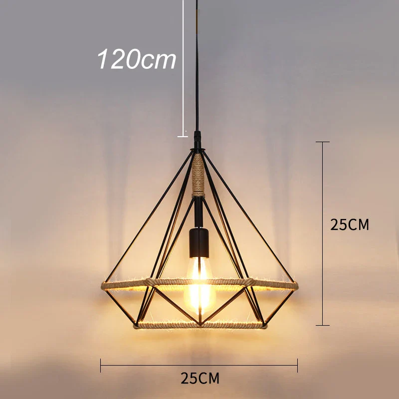 suspension en sisal vintage avec éclairage créatif et tissage élégant - Image 10