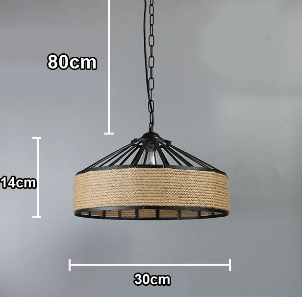 suspension en sisal vintage avec éclairage créatif et tissage élégant - Image 8