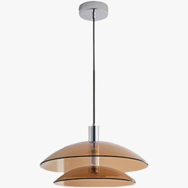 suspension en verre à double couche moderne en métal chromé - Image 6