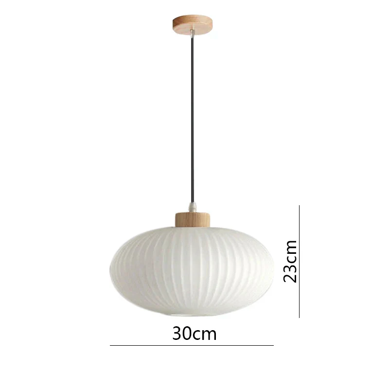 suspension en verre avec décor nordique en bois - Image 11