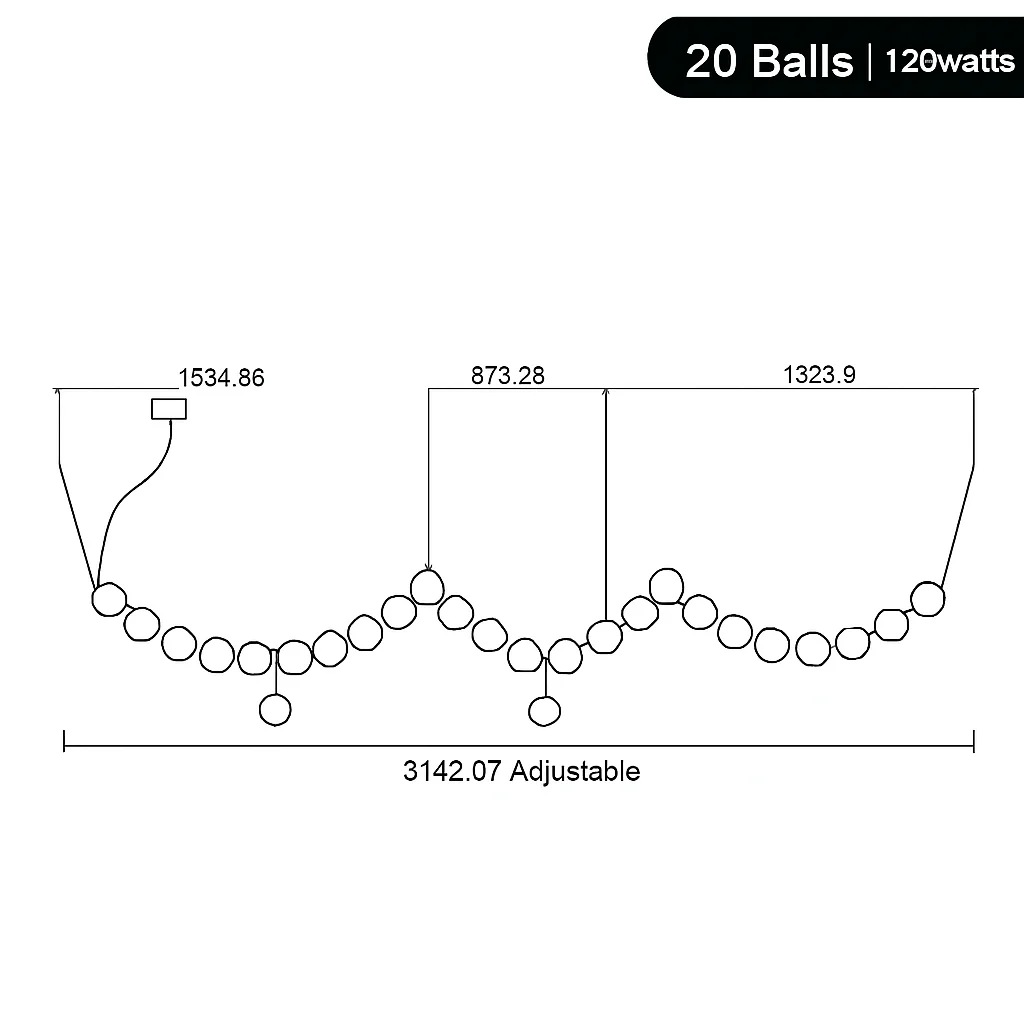 suspension en verre blanc en forme de haricot magique pour intérieur élégant - Image 10