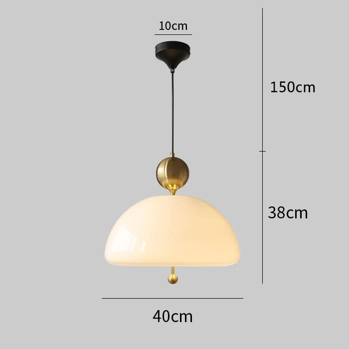 suspension en verre blanc laiteux forme fleur style bauhaus - Image 11