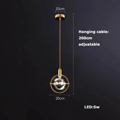 suspension en verre cristal art déco avec éclairage led - Image 17