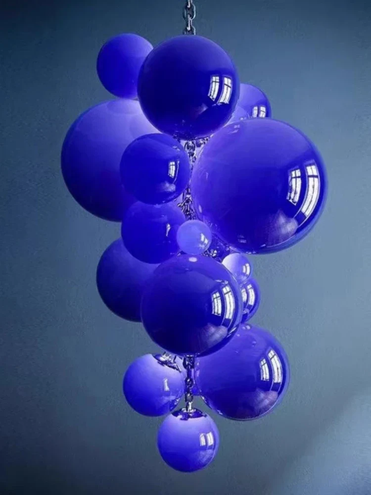 suspension en verre design italien style raisin lumineux - Image 2