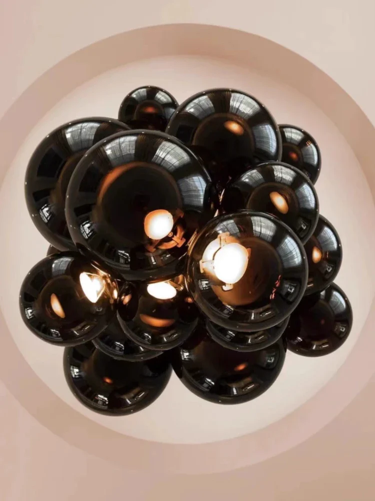 suspension en verre design italien style raisin lumineux - Image 3