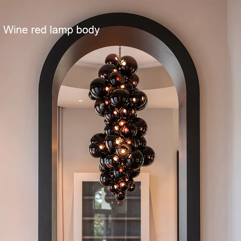 suspension en verre design italien style raisin lumineux - Image 9