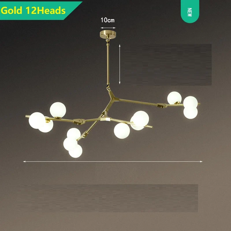 suspension en verre moléculaire style post-moderne pour intérieur élégant - Image 9
