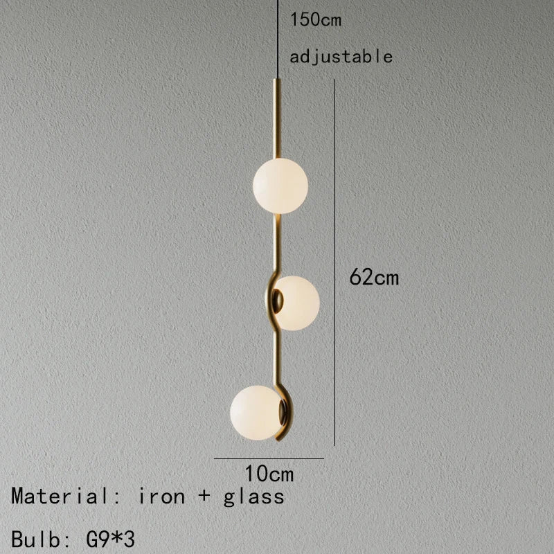 suspension en verre pour décoration intérieure ampoule non incluse - Image 8
