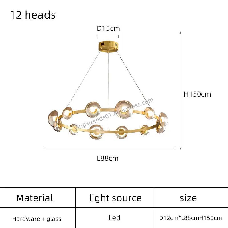 suspension en verre pour éclairage moderne et élégant - Image 12