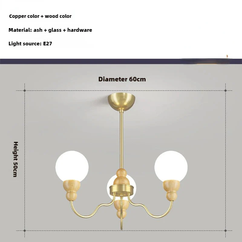 suspension en verre rétro en bois pour intérieur élégant - Image 7
