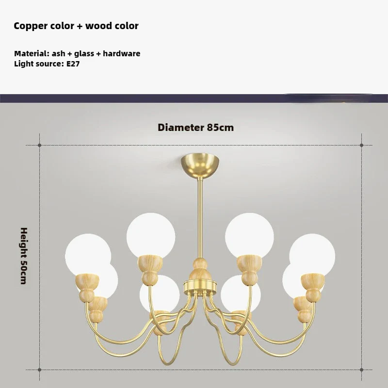suspension en verre rétro en bois pour intérieur élégant - Image 8