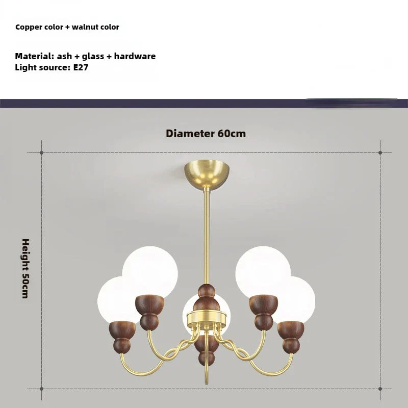 suspension en verre rétro en bois pour intérieur élégant - Image 9