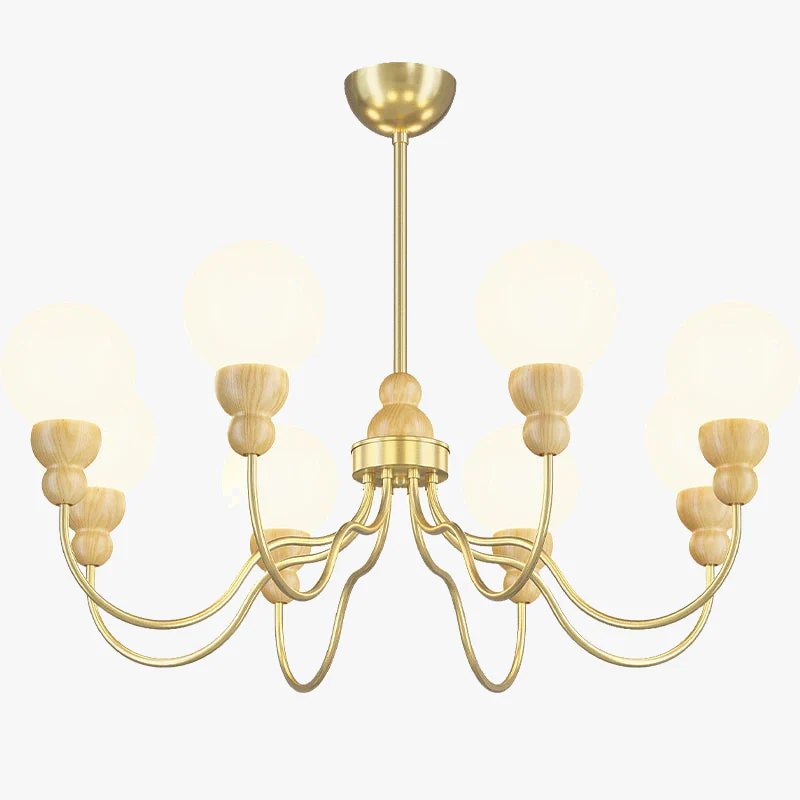 suspension en verre rétro en bois pour un intérieur élégant - Image 6