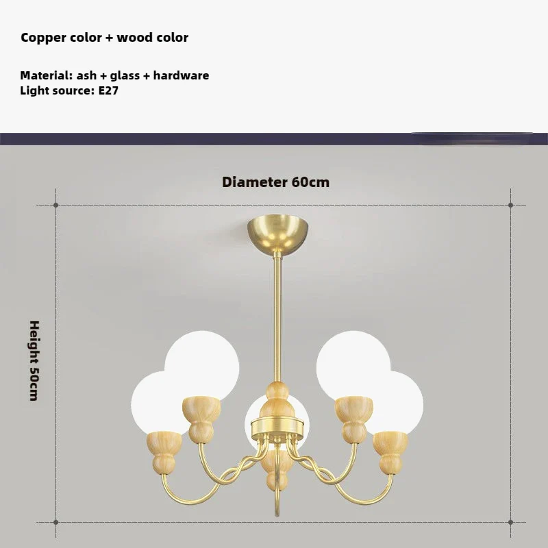 suspension en verre rétro en bois pour un intérieur élégant - Image 7