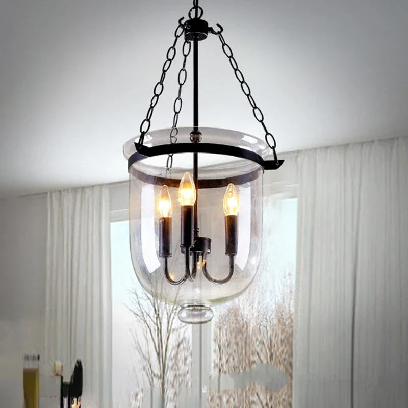 suspension en verre rétro style campagnard américain pour intérieur - Image 2