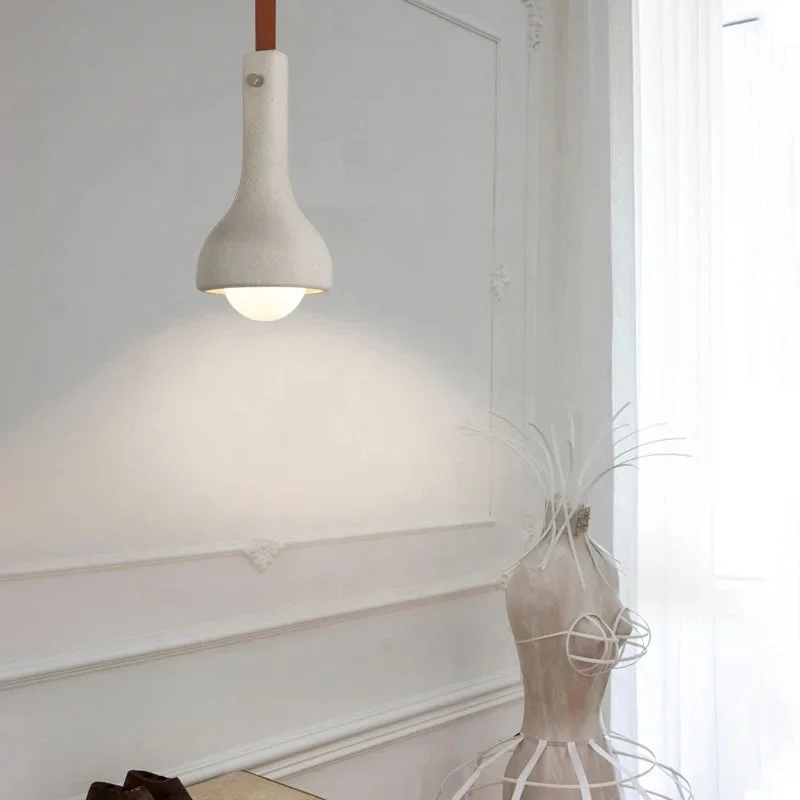 suspension industrielle en cuir et ciment rétro décoratif - Image 3