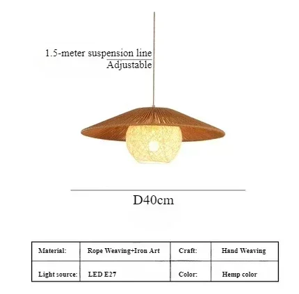 suspension japonaise en corde de chanvre pour décoration moderne - Image 13