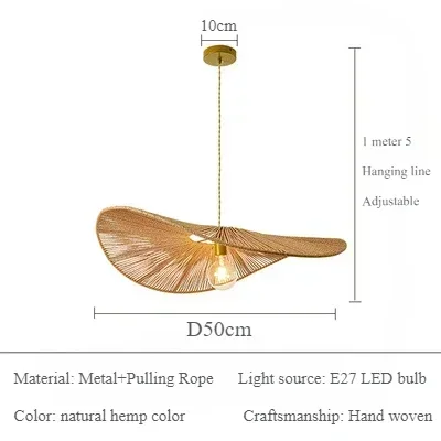 suspension japonaise en corde de chanvre pour décoration moderne - Image 19