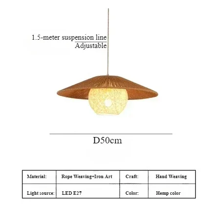 suspension japonaise en corde de chanvre pour décoration moderne - Image 21