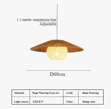 suspension japonaise en corde de chanvre pour décoration moderne - Image 7