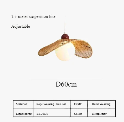 suspension japonaise en corde de chanvre pour décoration moderne - Image 8