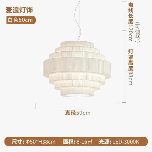 suspension lampe à boule en tissu nordique design artistique pour restaurants - Image 8