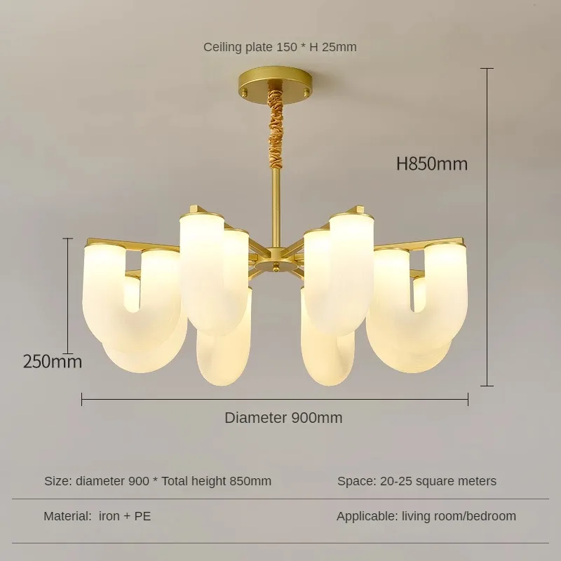 suspension led design nordique en fer pour intérieur moderne - Image 8