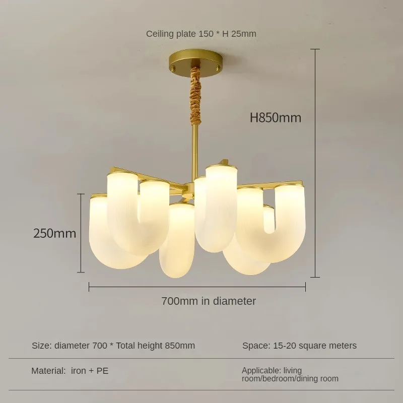suspension led design nordique en fer pour intérieur moderne - Image 9