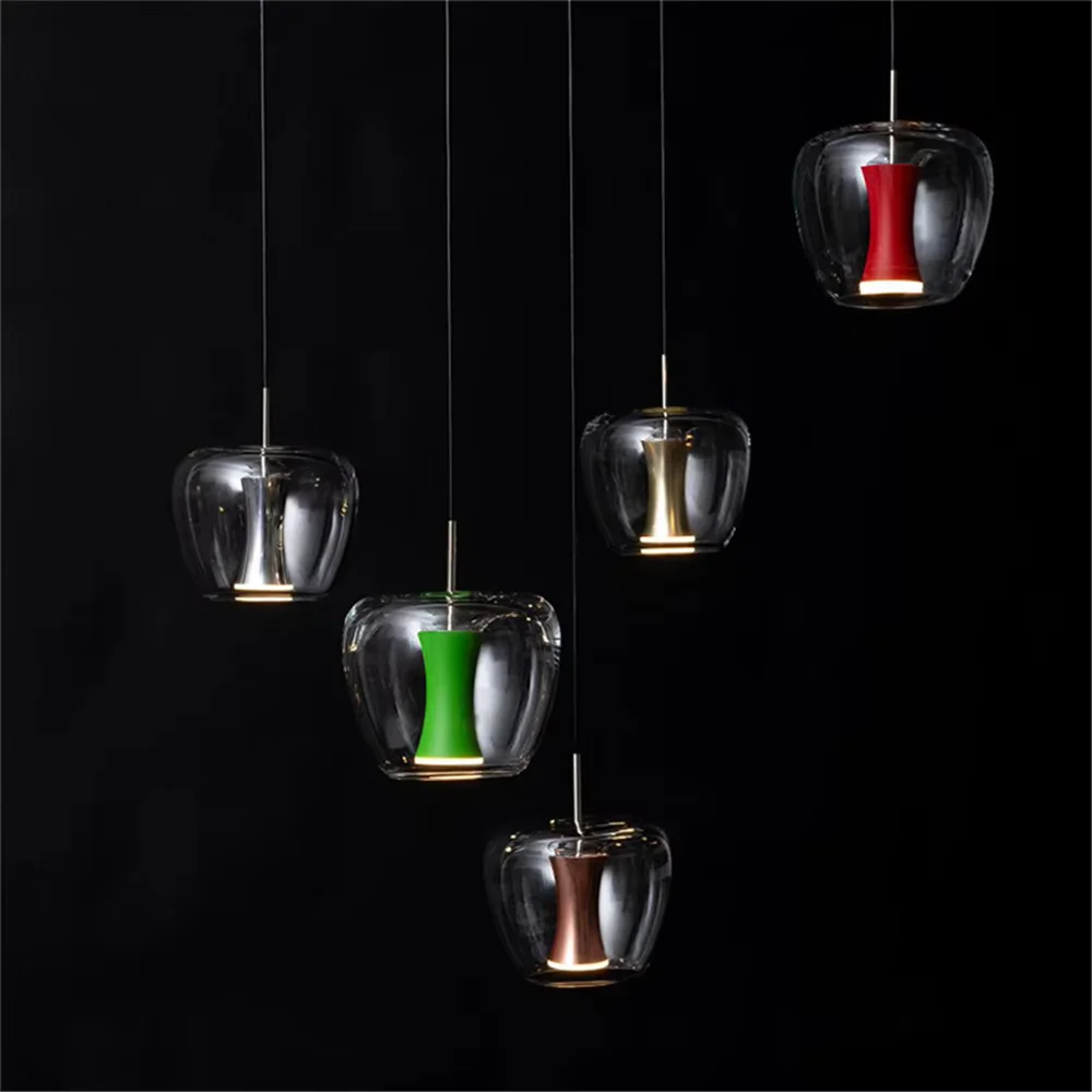 suspension led en verre transparent au design moderne pour décoration intérieure - Image 4