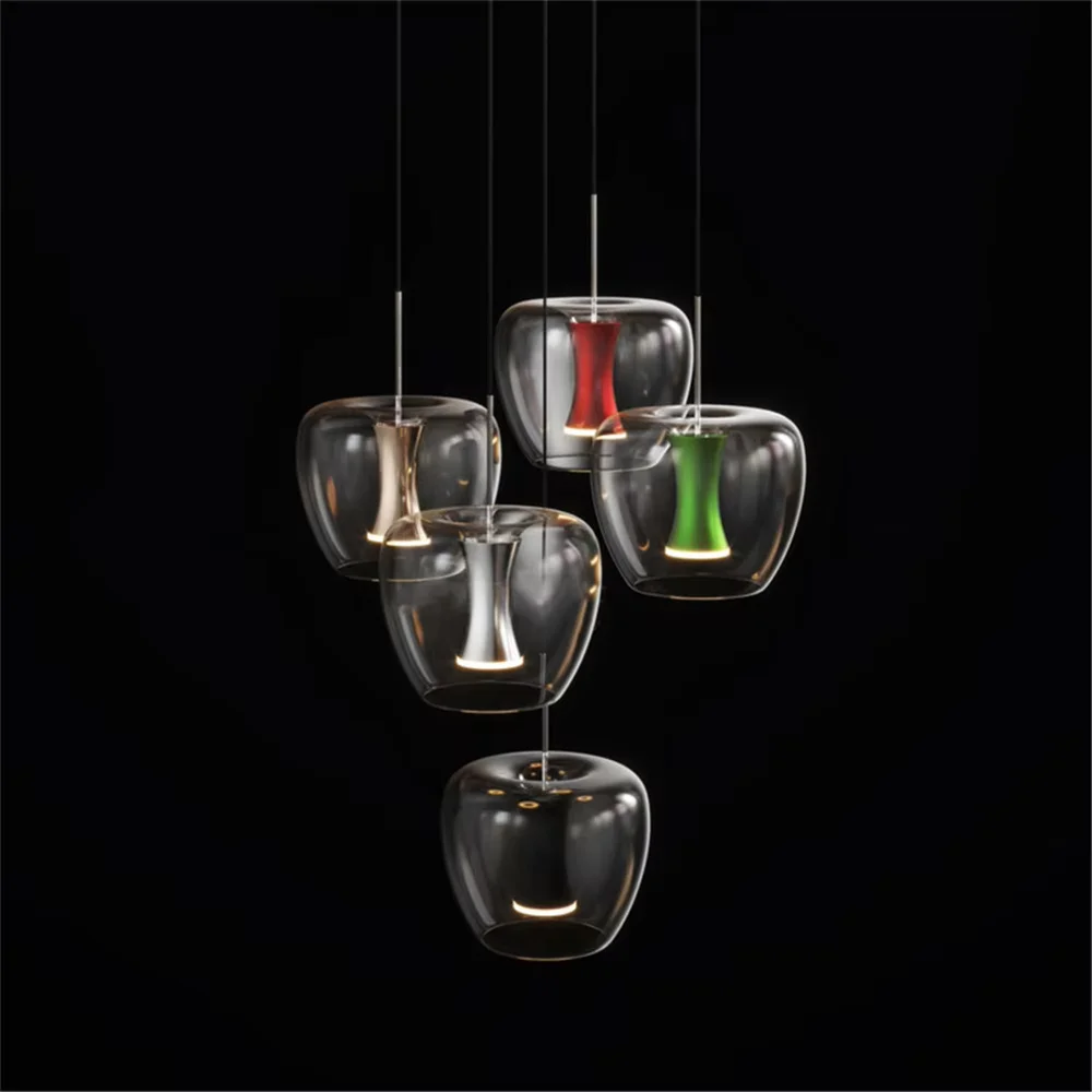 suspension led en verre transparent au design moderne pour décoration intérieure - Image 5