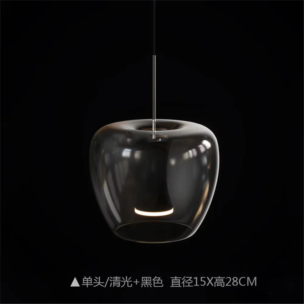 suspension led en verre transparent au design moderne pour décoration intérieure - Image 6