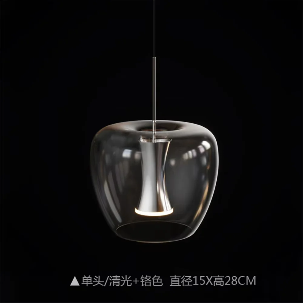 suspension led en verre transparent au design moderne pour décoration intérieure - Image 8