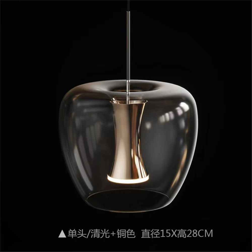 suspension led en verre transparent au design moderne pour décoration intérieure - Image 9