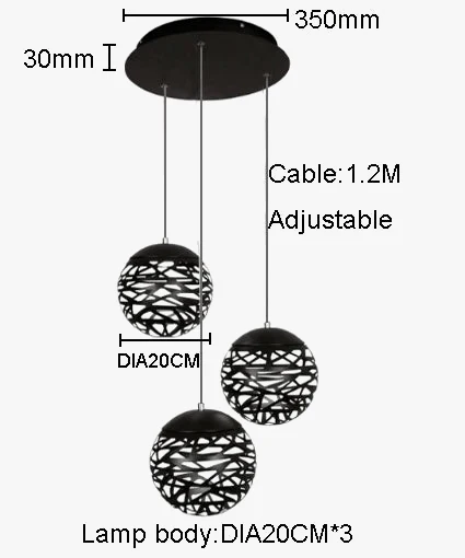 suspension led moderne en métal pour intérieur décoratif - Image 8