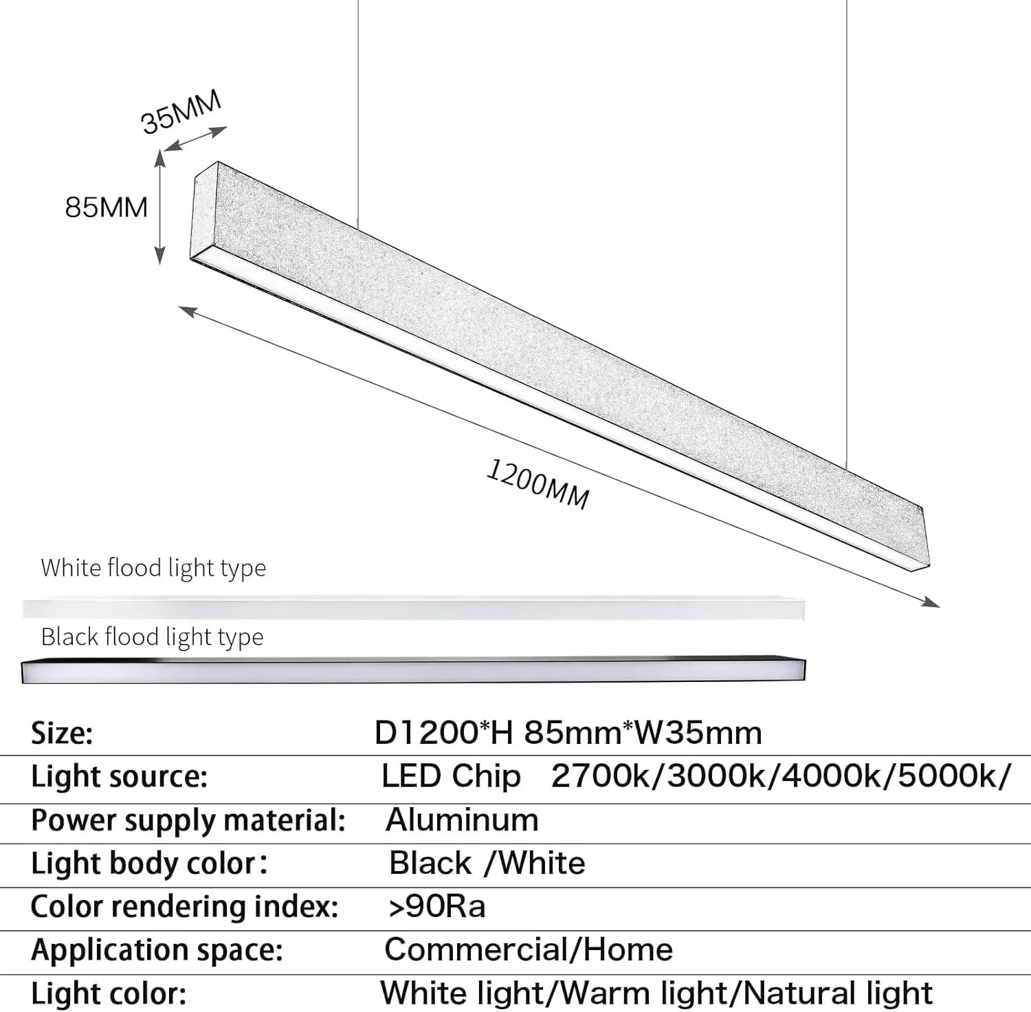 suspension led moderne pour bureau et salle à manger - Image 4